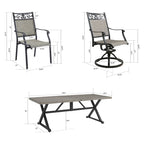 Outdoor Patio Dining with 8 Chairs and 1 Table