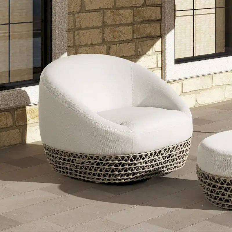 Willow Rope Woven Deep Seating Patio Conversation