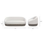 Willow Rope Woven Deep Seating Patio Conversation