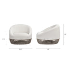 Willow Rope Woven Deep Seating Patio Conversation