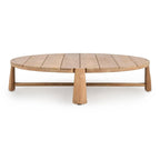 Classic Home Aston 65 Outdoor Round Coffee Table Natural Finish