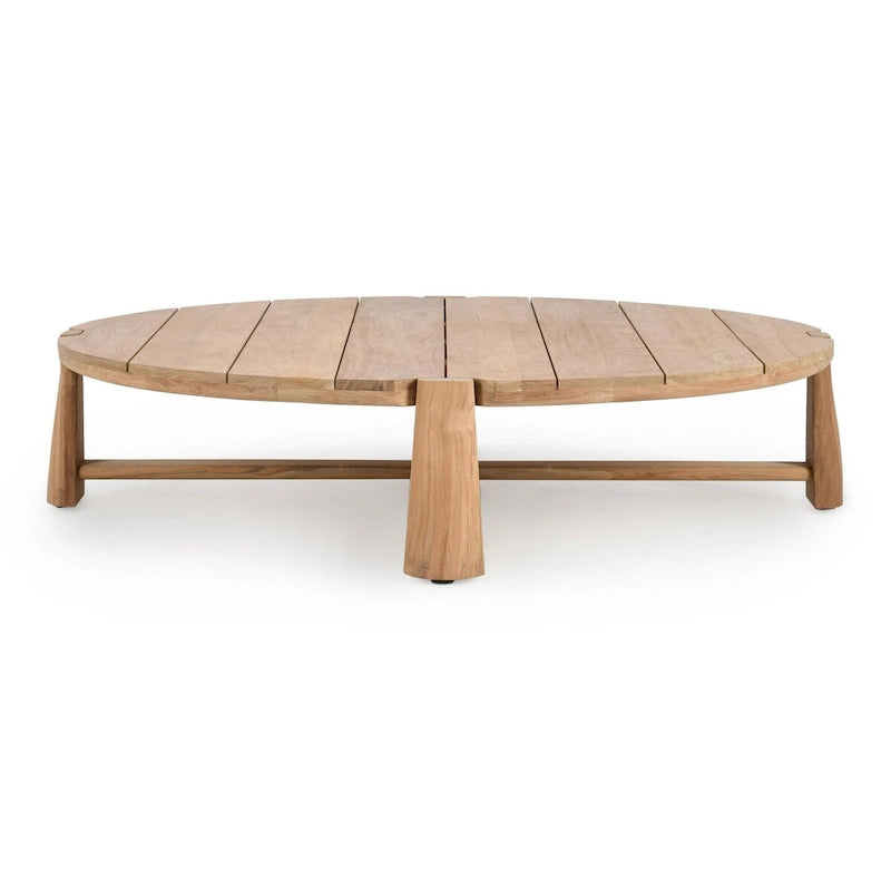 Classic Home Aston 65 Outdoor Round Coffee Table Natural Finish