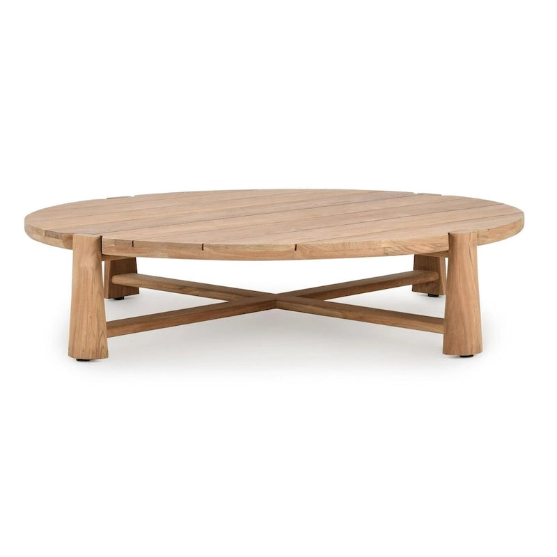 Classic Home Aston 65 Outdoor Round Coffee Table Natural Finish
