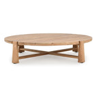 Classic Home Aston 65 Outdoor Round Coffee Table Natural Finish