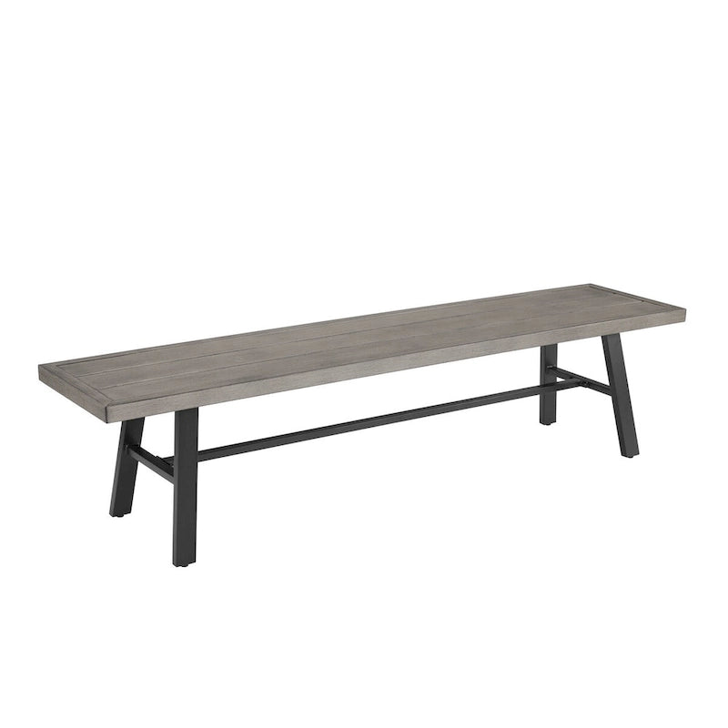 Outdoor Dining Metal Picnic Bench for Garden, Porch, Backyard