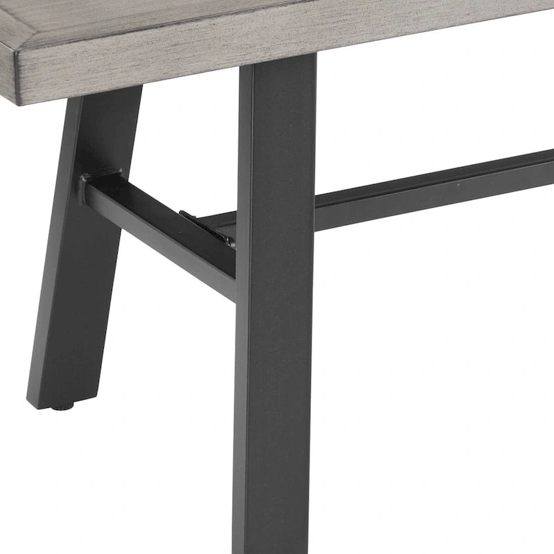 Outdoor Dining Metal Picnic Bench for Garden, Porch, Backyard