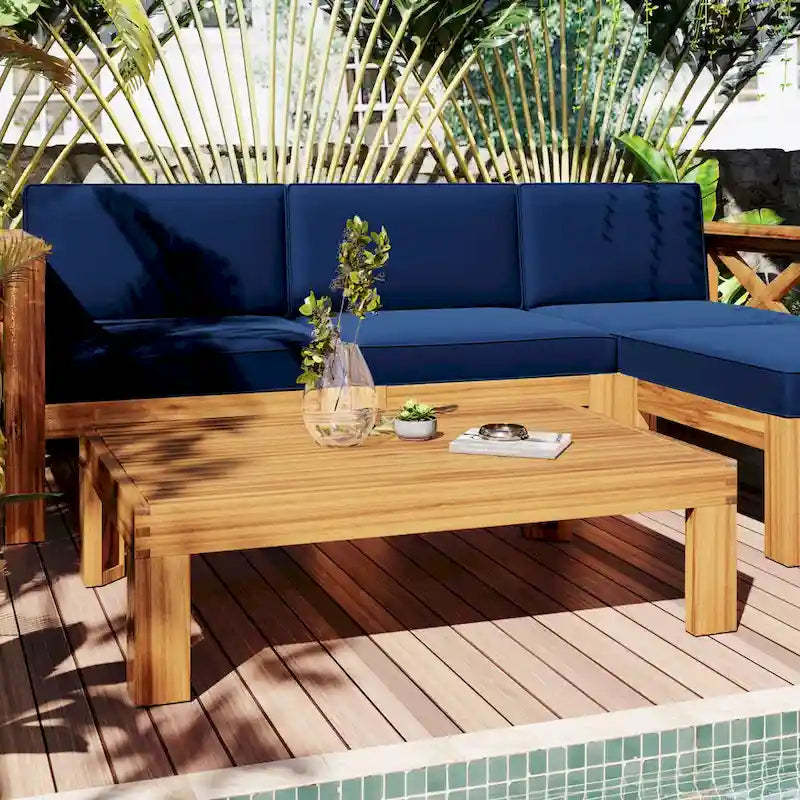 5-Piece Outdoor Sectional Sofa Set with Cushions