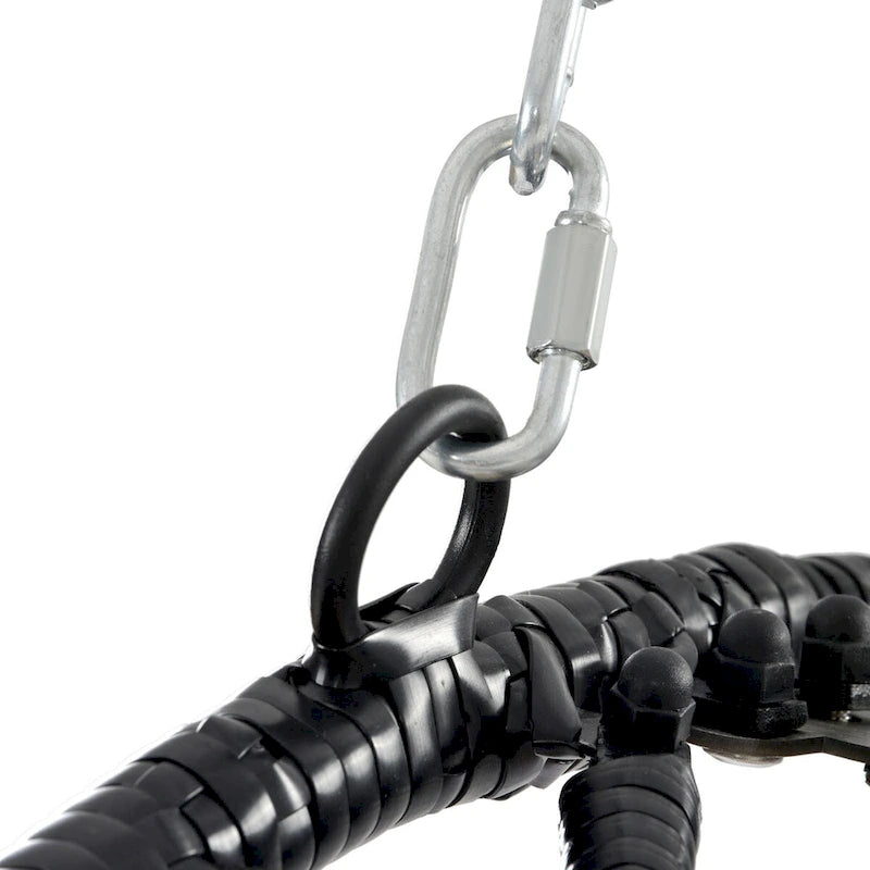 Egg Chair with Stand Indoor Outdoor Swing Chair Patio Wicker Hanging Egg Chair Hanging Basket Chair Hammock Chair with Stand