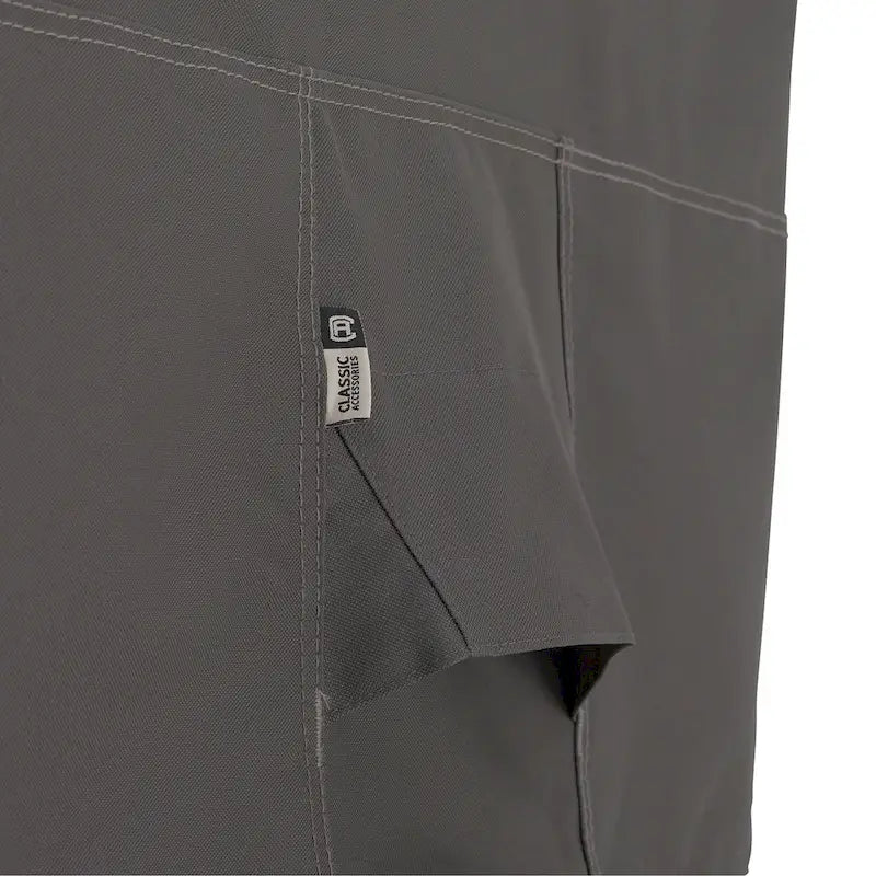 Classic Accessories Ravenna Round Patio Ottoman/Table Cover - Premium Outdoor Furniture Cover with Water Resistant Fabric