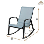 Textilene Detachable Rocking Chair in Grey-Blue