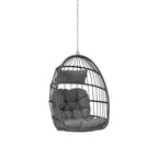 Outdoor Garden Rattan Egg Swing Chair Hanging Chair Wood
