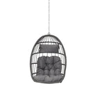 Outdoor Garden Rattan Egg Swing Chair Hanging Chair Wood