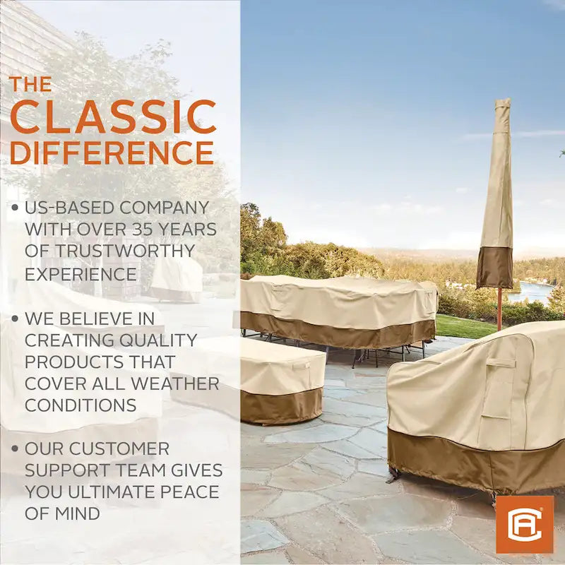 Classic Accessories Veranda Water-Resistant 65 Inch Round Patio Daybed Cover