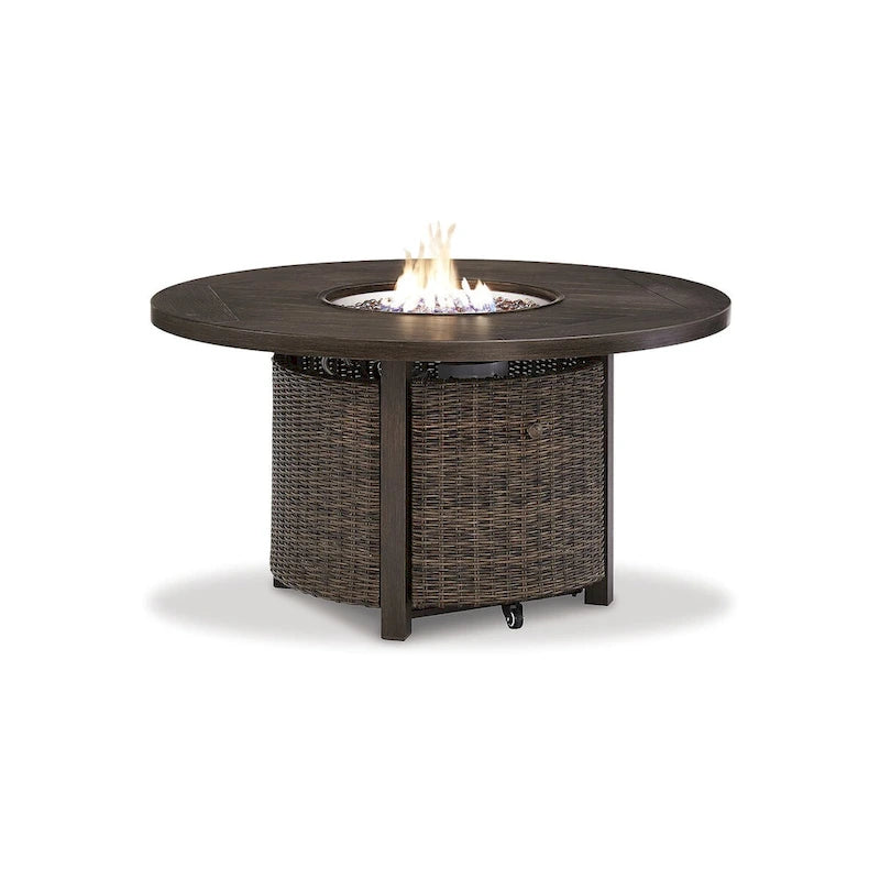 Paradise Trail Medium Brown/Beige Outdoor Fire Pit Table