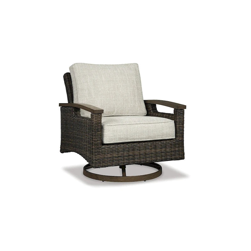 Paradise Trail Medium Brown/Beige Outdoor Fire Pit Table