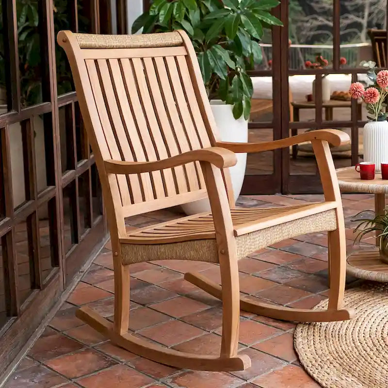 Cambridge Casual Marrakesh 3-piece Teak Wood Outdoor Rocking chair set