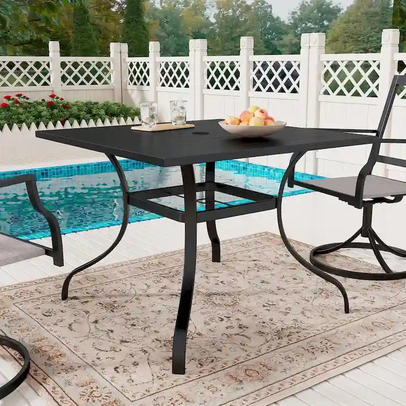 37 Patio Steel Square Dining Table