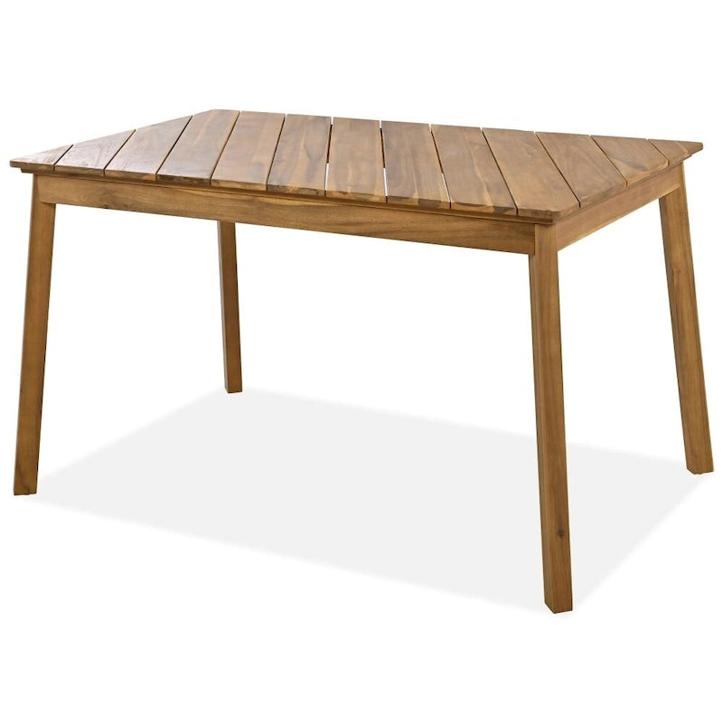 3 Pieces Acacia Wood Table Bench Dining Set For Outdoor & Indoor Furniture With 2 Benches, Picnic Beer Table for Patio
