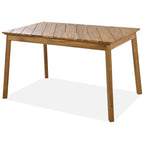 3 Pieces Acacia Wood Table Bench Dining Set For Outdoor & Indoor Furniture With 2 Benches, Picnic Beer Table for Patio