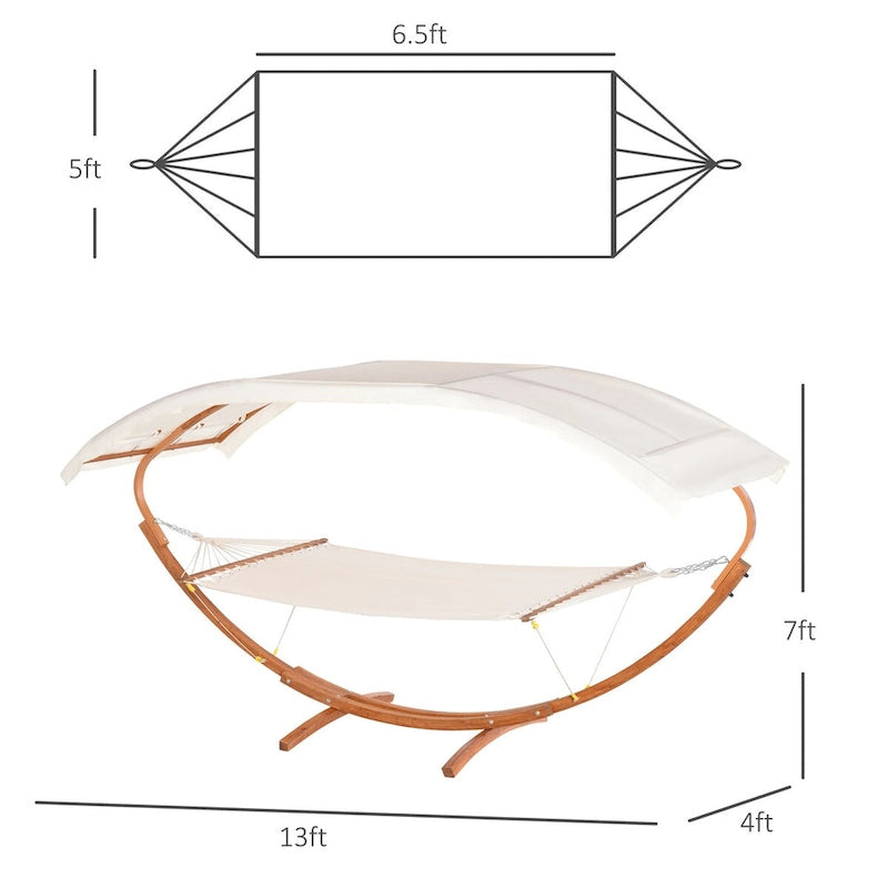 Outdoor Hammock with Stand & Accessories, Extra Large Sun Shade Canopy