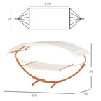 Outdoor Hammock with Stand & Accessories, Extra Large Sun Shade Canopy