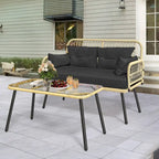 Outdoor Wicker Loveseat