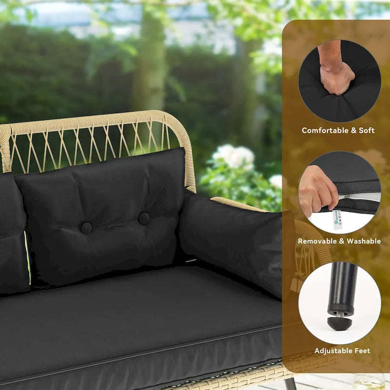 Outdoor Wicker Loveseat