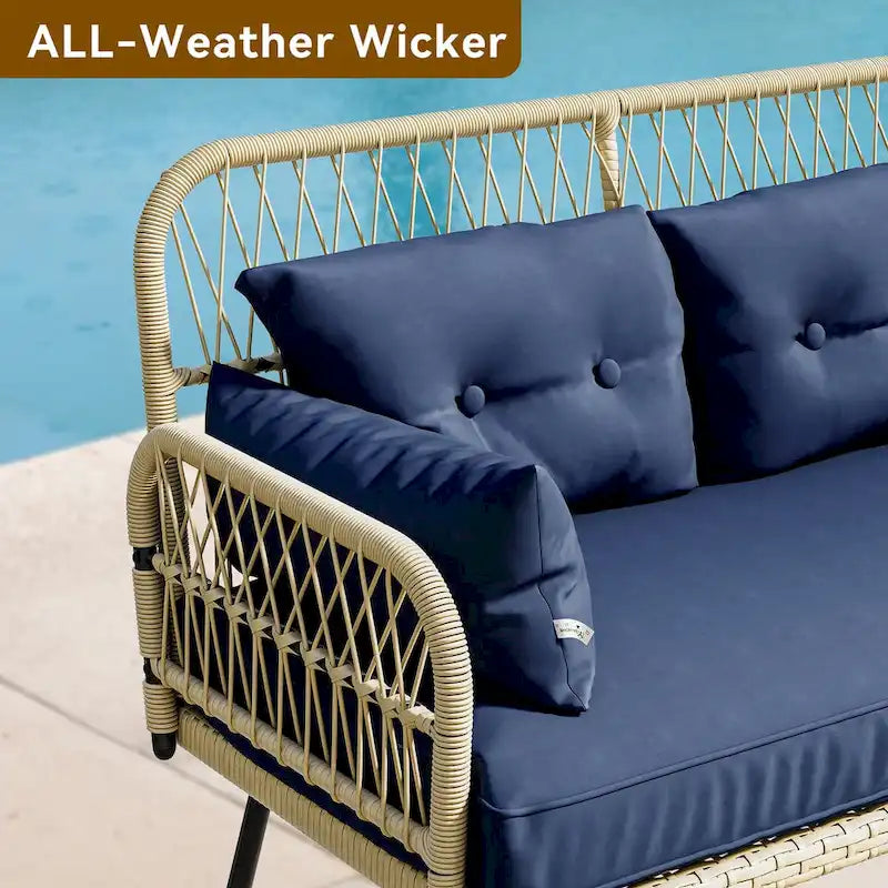 Outdoor Wicker Loveseat