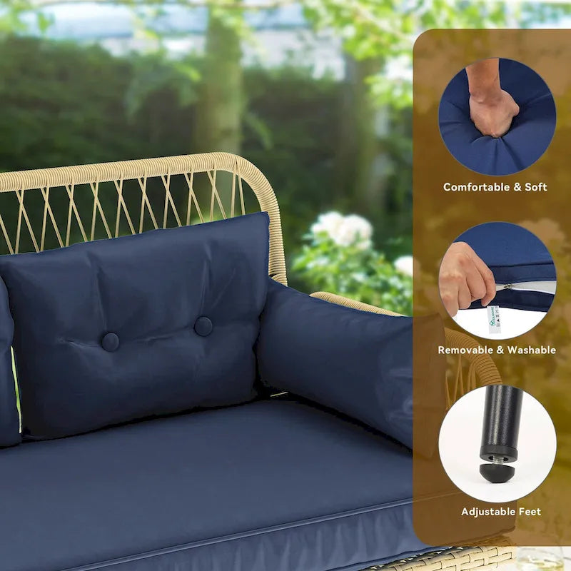 Outdoor Wicker Loveseat