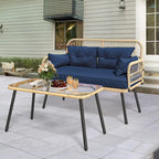 Outdoor Wicker Loveseat