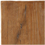 Magnesium Oxide Outdoor Accent Table or with Natural Textured Wood Grain - Cream or Brown - Roche River Dcor