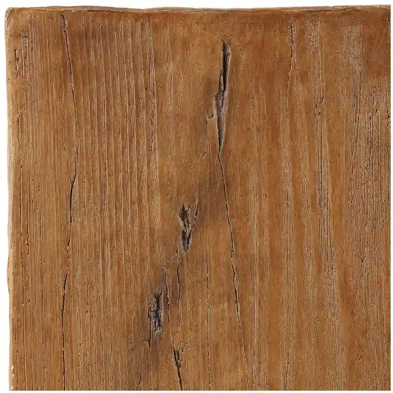 Magnesium Oxide Outdoor Accent Table or with Natural Textured Wood Grain - Cream or Brown - Roche River Dcor