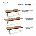 HIGOLD Carlo 9 Pieces Outdoor Patio Dining Set with Umbrella Hole - 8 Seater