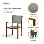 HIGOLD Carlo 9 Pieces Outdoor Patio Dining Set with Umbrella Hole - 8 Seater